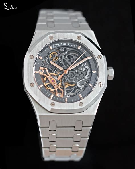 audemars piguet royal oak open worked skeleton price|audemars piguet skeleton stainless steel.